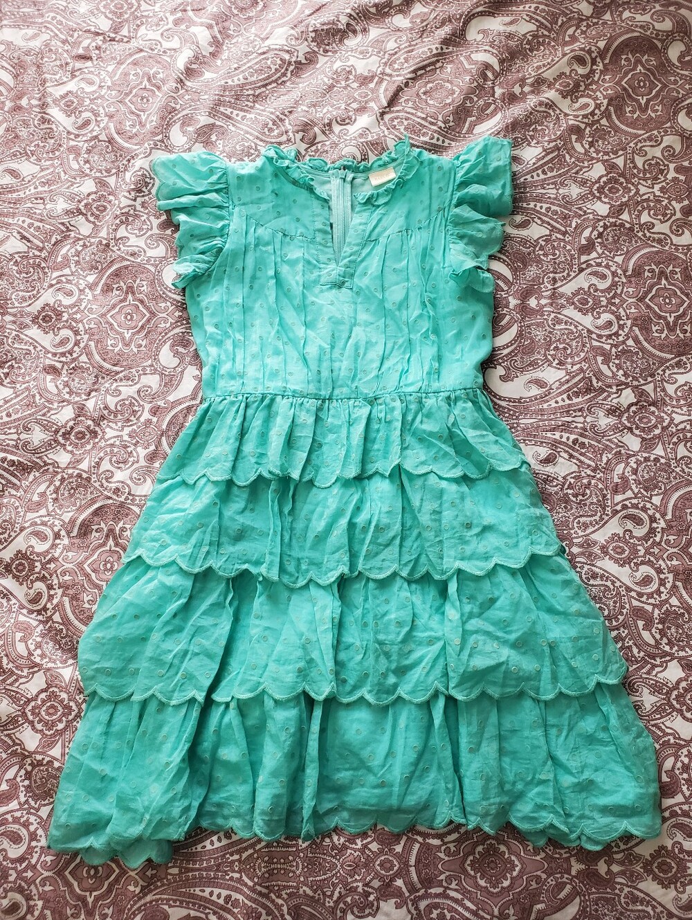 Marlo Winnie Tiered Dress | Silk blend | Size 11-12 years